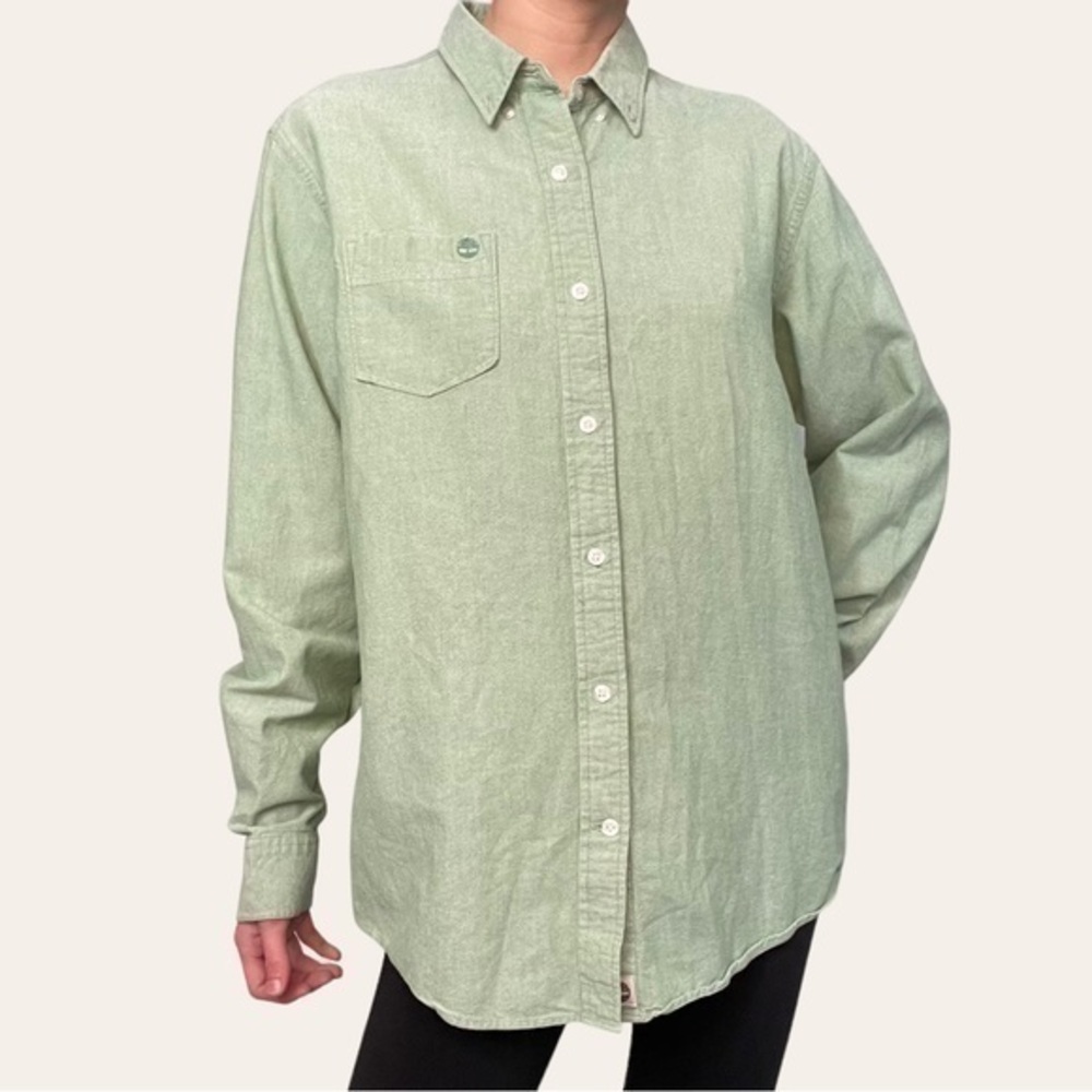 Timberland Mint Green Regular Fit Button Up 💕